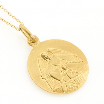 Medalla oro amarillo del Angel de la Guarda
