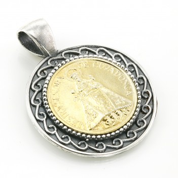Medalla moneda de la Santina en plata